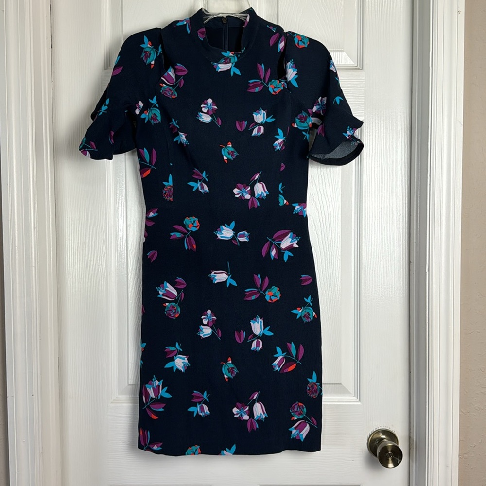 Rebecca Taylor Ruffle Cold Shoulder Dress - Picture 2 of 8